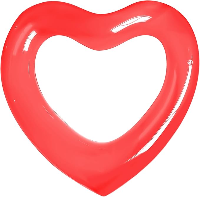 ZHUYNXIR Heart Swimming Pool Float Loungers Tube, Water Fun Beach Party Toys for Kids,Birthday Scene Layout Props.