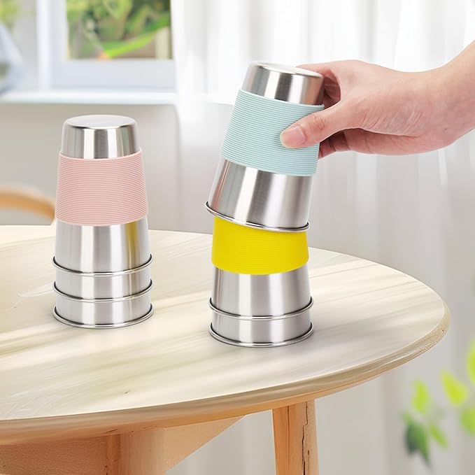 Kids Stainless Steel Cups, 16oz Kids Tumbler with Lid and Straw, 6 Color Unbreakable Metal Spill Proof Cups for Adults and Children