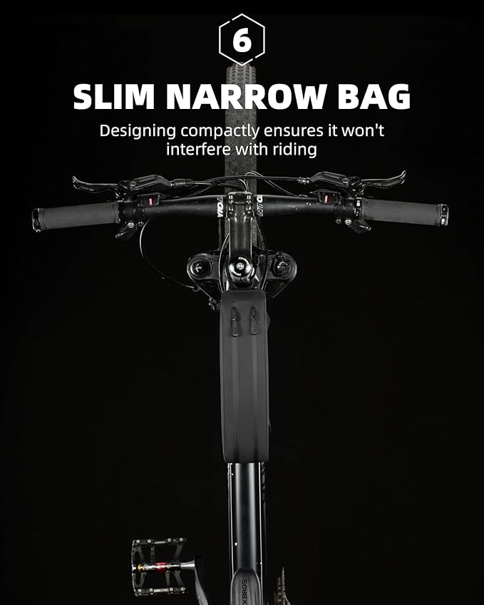 ROCKBROS Top Tube Bag Bike Frame Bag with Dual Zippers Bike Pouch