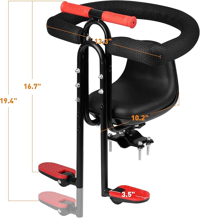 Kid's Bike seat Front Child Carrier Bike Chair for Bicycle Kids seat for Children 2~4 Years,Weight 55 lbs