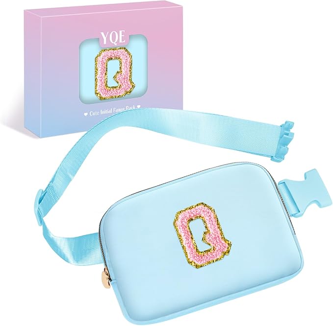 Birthday Gifts for 4 5 6 7 8 9 10 11 12 13 Year Old Girls,Graduation Gifts for Teens Kids Her Daughter Sister, Fashion Fanny Pack Crossbody Bag Belt Bag Cute Trendy Stuff (Blue,Q)