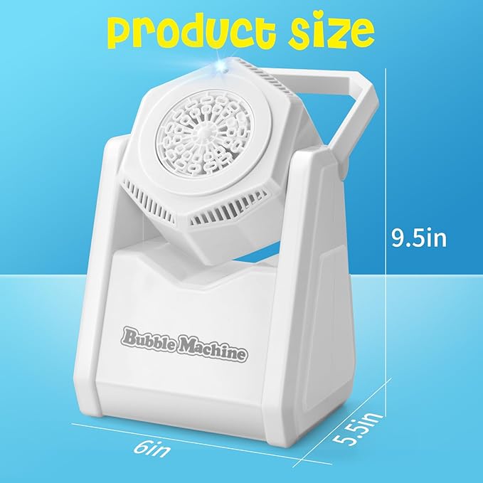 Bubble Machine for Kids, Automatic Bubbles Blower Maker Outdoor Outside Toys for Toddlers Age, Toys for 3 4 5 6 7 8 Years Old Boys Girls, Gift for Party Wedding Birthday