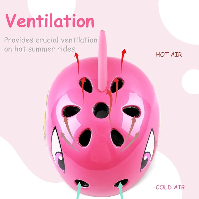 Kids Toddler Bike Helmet, Adjustable and Multi-Sport for Child Boys and Girls, 2 Sizes