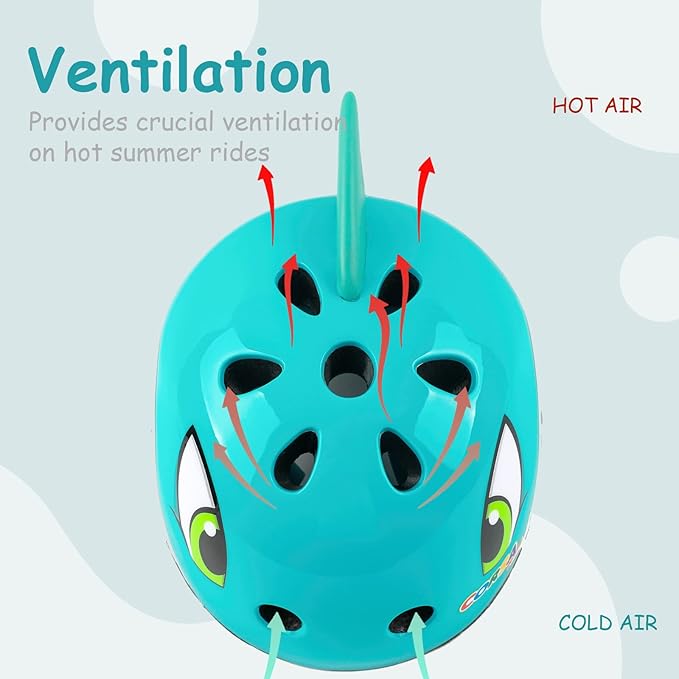 Kids Toddler Bike Helmet, Adjustable and Multi-Sport for Child Boys and Girls, 2 Sizes