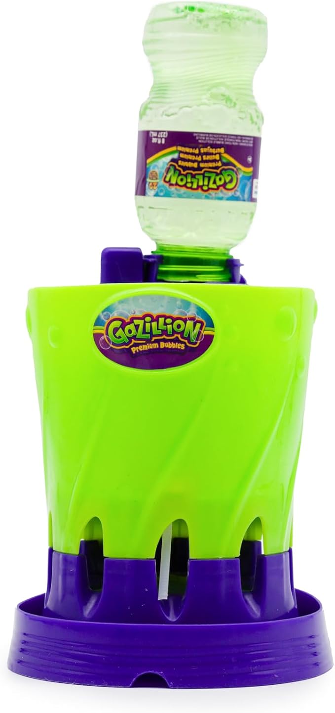 Gazillion Bubble Storm Bubble Making Machine - Portable Bubble Maker - Instant Bubble Creation - Outdoor Toy for Kids - 8 oz. Bubble Solution Included - Ages 3+