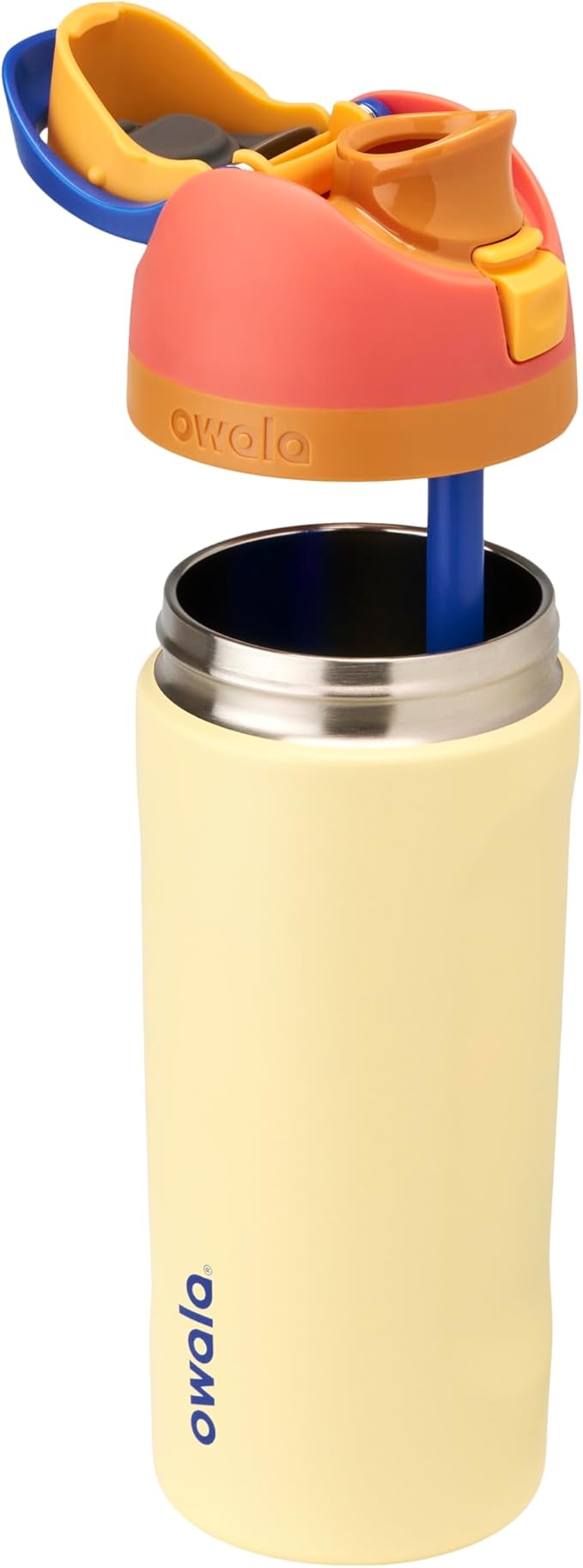 Owala Kids FreeSip Insulated Stainless Steel Water Bottle with Straw for Sports, Travel, and School, BPA-Free Sports Water Bottle, 16 oz, Misty Horizon