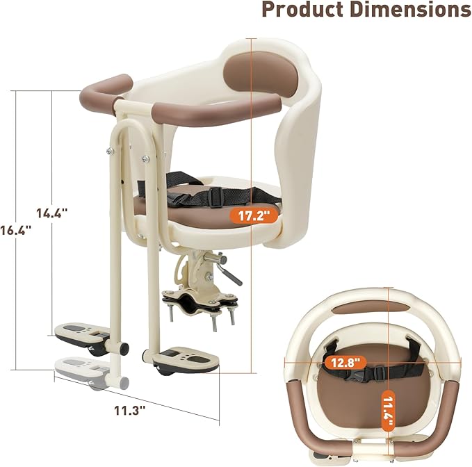 Kid's Bike seat Front Child Carrier Bike Chair for Bicycle Kids seat for Children 2~4 Years,Weight 55 lbs