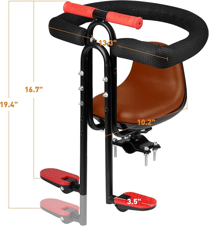 Kid's Bike seat Front Child Carrier Bike Chair for Bicycle Kids seat for Children 2~4 Years,Weight 55 lbs