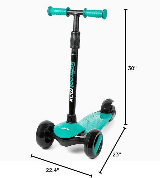 New-Bounce Scooters for Toddlers - 3 Wheel Scooter for Kids with Adjustable Handlebar - The GoScoot MAX is Perfect for Children and Toddlers, Girls and Boys Ages 3-10