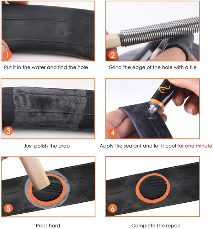 Bike Bicycle Tire Patches, Not Self Adhesive Rubber Patch Outdoor Cycling Bicycle Tire Tool for All Inflatable Inner Tubes in Road Emergency
