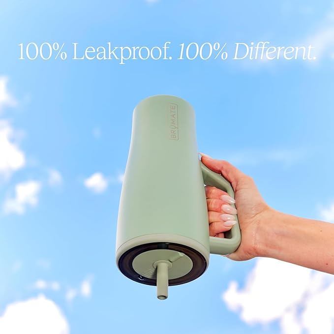 BrüMate Era 40 oz Tumbler with Handle and Straw | 100% Leakproof Insulated Water Bottle Tumbler with Lid and Straw | Made of Stainless Steel | Cup Holder Friendly | 40oz (Houndstooth)