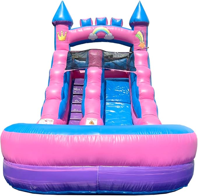 Inflatable Water Slides for Kids - Backyard Inflatable Water Slides with Splash Pool - Pink Unicorn Slide Complete with Blower, and Stakes - 21' x 9' - 12' Tall Slide
