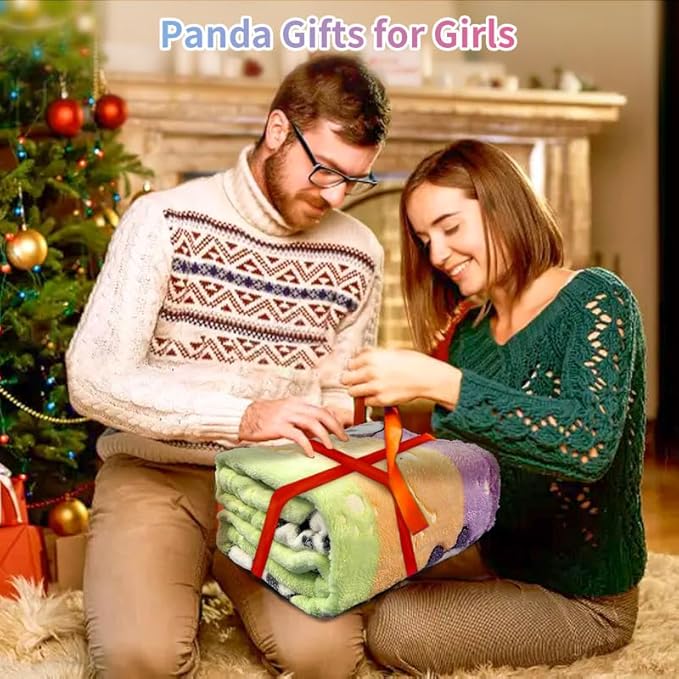 Panda Gifts for Kids: Soft Fleece Blankets & Throws, Personalized, 50"x60", Birthday Gifts for Girls & Boys