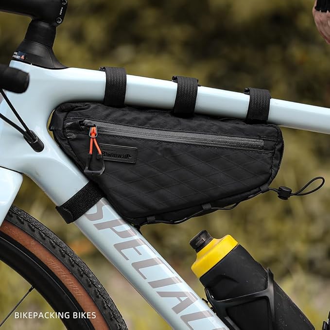 Rhinowalk Bicycle Front Frame Bag Bike Under Top Tube Triangle Bag Lightweight 1.7L Cycling Accessories Nylon Pack Pouch for Mountain Road Bike