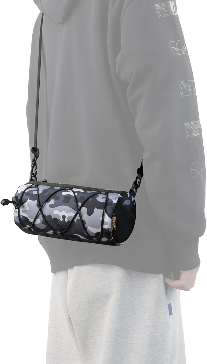 Rhinowalk Bike Handlebar Bag, Bicycle Front Bag Shoulder Bag Storage Bag with Shoulder Strap for Road Mountain Bike Cycling Travel