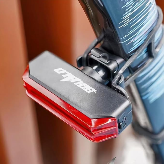 SQUALO 30 Lumens USB Rechargeable Bike Taillight, Clip on Bike Rear Light with 3 Light Modes 100m Viewable Range 120° Visibility IPX5 Waterproof for Cycling Safety