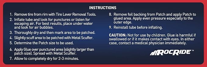 16-PC Inner Tube Patch Bicycle Repair Kit. Also for Inflatable Dinghies, ATVs, BMX and Motorcycles.