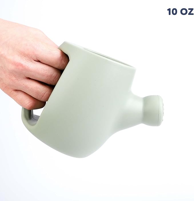 BLUE GINKGO Toddler Gardening Tools - Silicone Beach Toys, Garden Toys for Toddlers | Kids Shovel and Rake Set, Watering Can, Sand Molds | Outdoor Baby Gardening Set (Green)