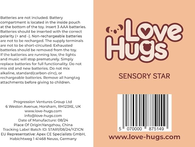 Musical Star Plush Sensory Light Up Newborn Autism Toys - Twinkle Twinkle Little Star Sensory Toys for Autistic Children