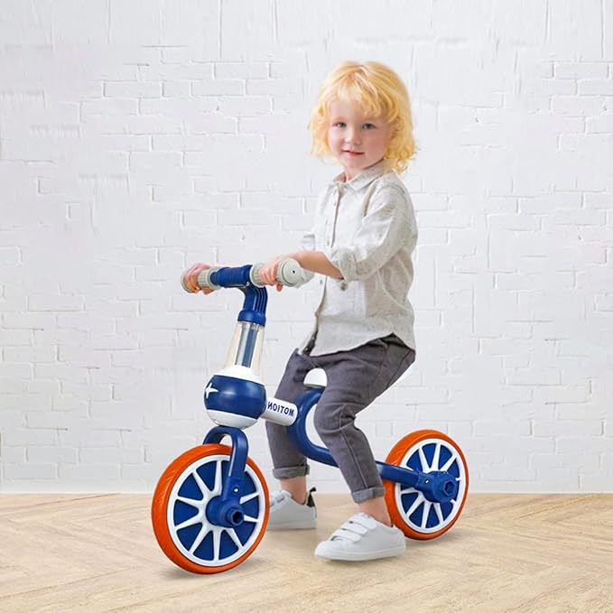 XIAPIA 3 in 1 Toddler Bike for 2-4 Year Old Girl Boy, Kids Tricycle with Adjustable Seat, Detachable Pedal and Training Wheels, Baby Balance Bike Trikes Riding Toys, Kids Chirstmas Birthday Gifts Pink