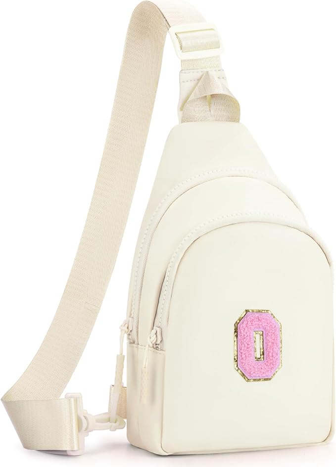 Birthday Gift for 5 6 7 8 9 10 11 12 13 14 15 16 Year Old Girls Fanny Pack Crossbody Bags for Women,Cute Trendy Stuff - Cream,O