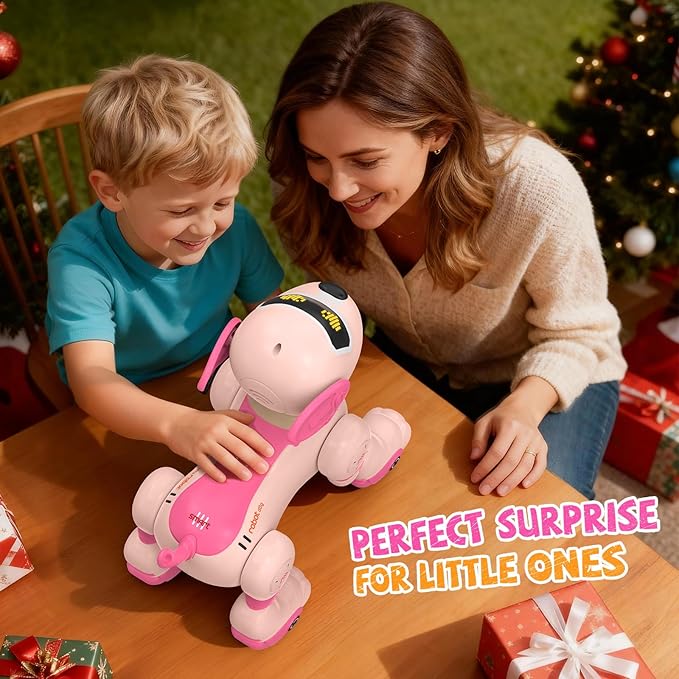 anysun Robot Dog for Kids, Remote Control Dog with Voice and Touch Interaction, Followable Programmable Dog Robot, Singing, Dancing, Talking, Smart Stunt Robot Dog Toy Gift for Boys Girls