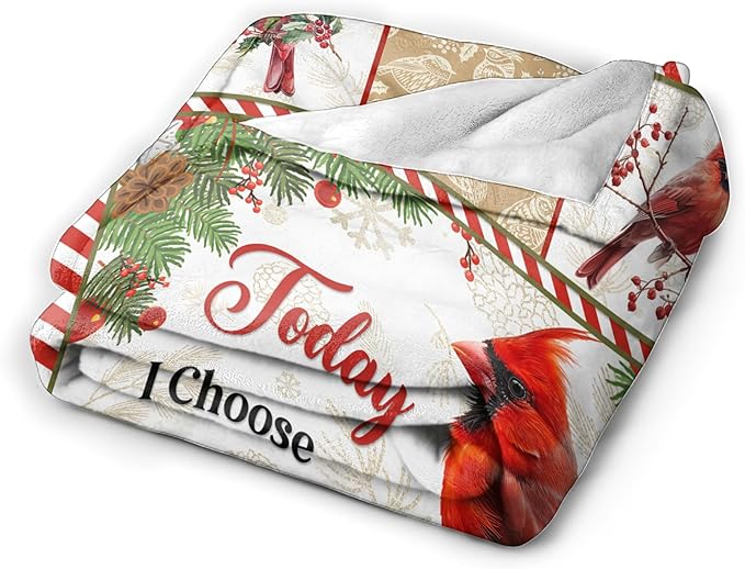 Cardinal Blanket Cardinal Throw Blanket Gifts for Bird Lover Kids Girls Boys Adults Women Men Super Soft Cozy Plush Fluffy Fuzzy Fleece Blanket Decor 50''X60''