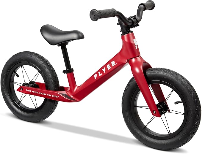 Radio Flyer Balance Bike, Baby Toy, Toddler Bike, Bicycle Toddler Toys, Baby Gifts, Flyer Ultra Lite Balance Bicycle, for Ages 1.5-5 Years, Red