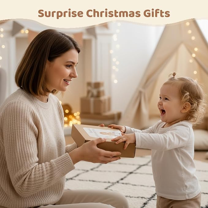 Promise Babe Wooden Drum Set for Toddlers 1-3, Musical Percussion Instruments for Kids Baby Drum Set Xylophone, Montessori Educational Musical Toys, Gifts for Girls Boys Ages 3+