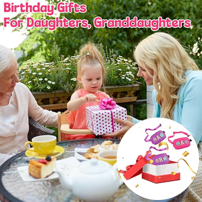 Fanny Pack For Girls Purple Kid Crossbody Bag Chenille M Letter Preppy Belt Bag, Christmas Birthday Graduation Gifts For Girl Teen Daughter Sister, Personalized Nylon Fanny Packs