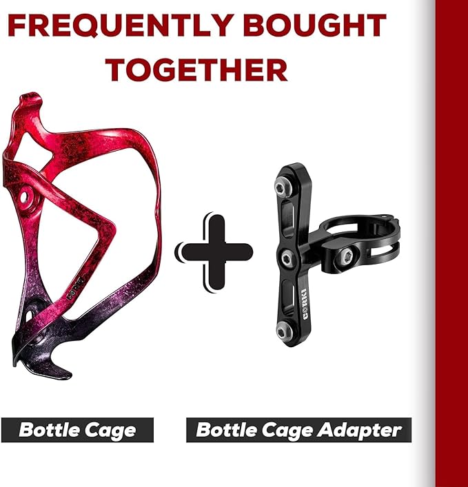 Bike Water Bottle Holder Bicycle Cage for Mountain Road MTB Gravel Adult Bikes Cycling Universal Carrier Rack 1 Pack Aluminum Alloy Ultralight Kettle Drink Accessories Red