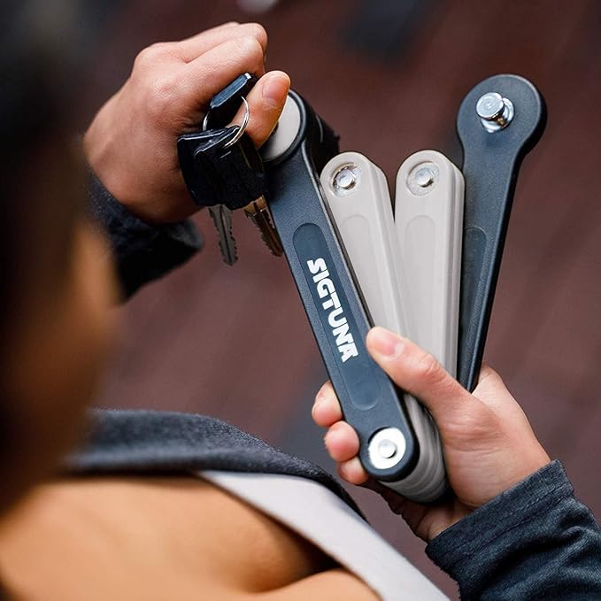 SIGTUNA Folding Bike Lock - Hardened Steel 8mm Fold-Up Heavy Duty Bike Lock with Easy Mounting, Secure Lock and Anti-Scratch Coating - Easily Keep Bike Secure and Paintwork Undamaged - Bicycle Lock
