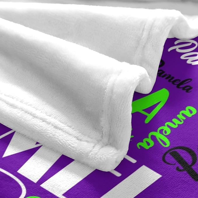 Name Blanket Personalized Blanket for Adult Kids Flannel Customize Throw Blanket Custom (Color 28, 40 x 50 Inches)