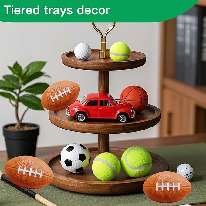 ALISSAR 6-Pack 5.7" Mini Football Stress Balls, Mini Foam Footballs for Football Party Superbowl Decoration, School Carnival Reward