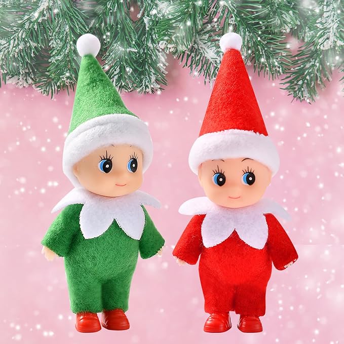 Tiny Elf Baby Doll, Miniature Elf Girl Boy, Stocking Stuffers Gifts for Grandkids, Kids & Adults, Christmas Decorations Accessories, Party Favors Xmas Party Supplies