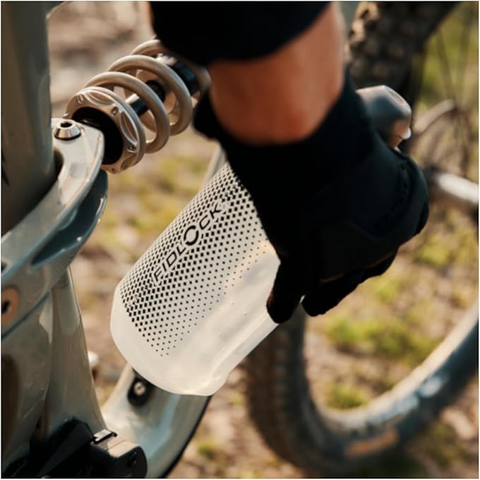 FIDLOCK Twist Bottle 750ml/25oz + Base Systems | New Leak-Proof, Self-Sealing Bottle Cap | Bike Water Bottle Holder with No Screws & Attached Bottle | Cage Free Magnetic Rack | Clear