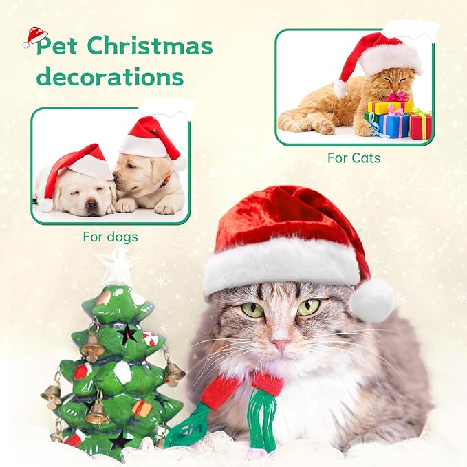 MaoGoLan 14 inch Christmas Teddy Bear Stuffed Animal Plush Bear with Classic Outfits - Removable 8'' Santa Coat & Hat Suitable for Most Small Plush Toys - Christmas Decorations & Gifts, 1 Pack