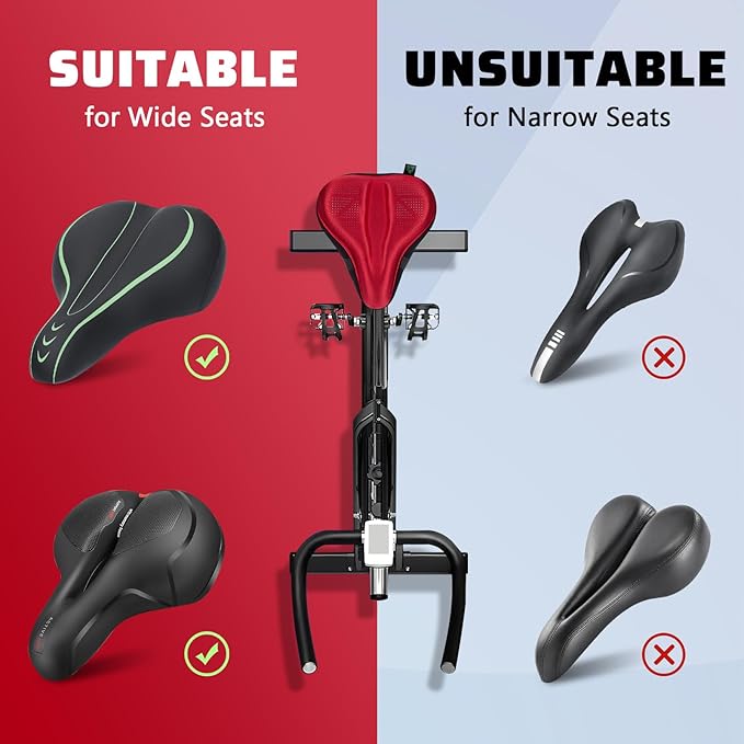 Zacro Bike Seat Cushion - Padded Gel Bike Seat Cover for Men & Women, Padding Bicycle Saddle fit with Peloton/Spin Stationary Exercise/Mountain Road Cycling Bike