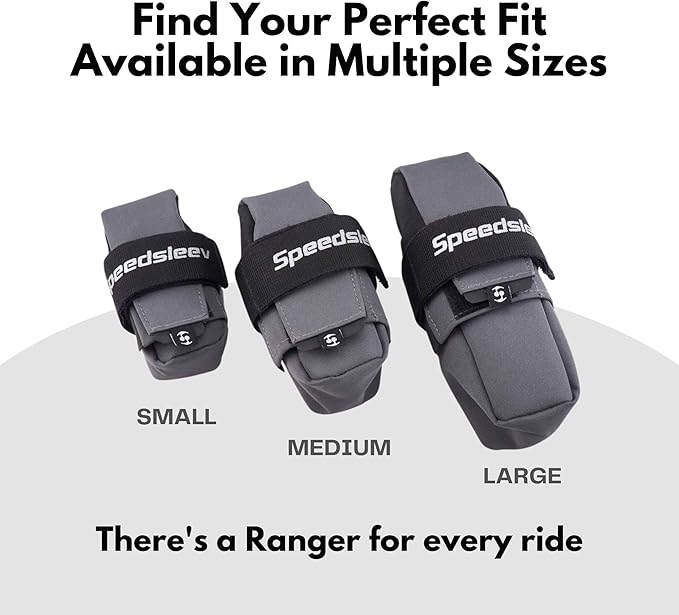 Ranger 2.0 Medium Bike Saddle Bag β Waterproof Under Seat Pack for MTB, Gravel & Plus Tire Bikes β Lightweight, Rattle-Free Tool Storage β Fits Most Dropper Posts β Grey