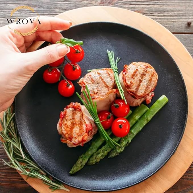 Wrova 40Pack plates and bowls sets for kids - Unbreakable wheat straw dinnerware sets service for 8 - Alternative plastic 40pcs dish sets for kitchen, camping and indoors dinning - (Colorful)