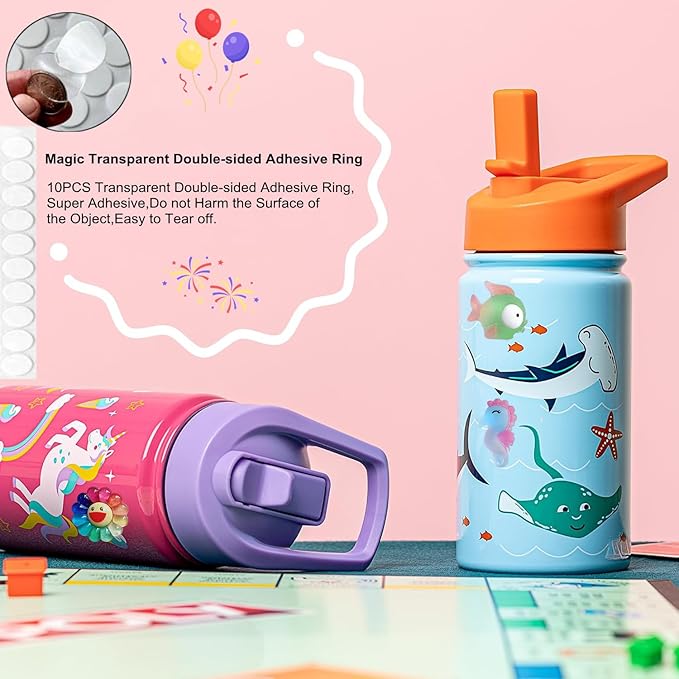 Clear Slime Unicorn Dreamy Glitter,10 oz Slime Bucket with 12 Bags Set,Party Favors,Great for Birthday Gifts for Girl and Boys,Christmas Stocking Stuffers