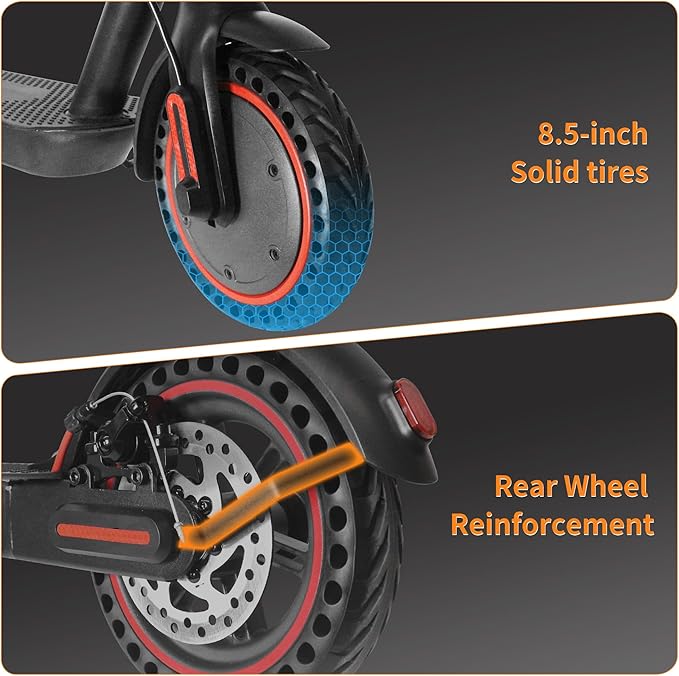 Electric Scooter Adults 16/22 Miles Long Range 8.5"/10" Tires Scooter Electric 500W Motor Brake Pad Lock Portable Foldable E Scooter for Adults Commuting