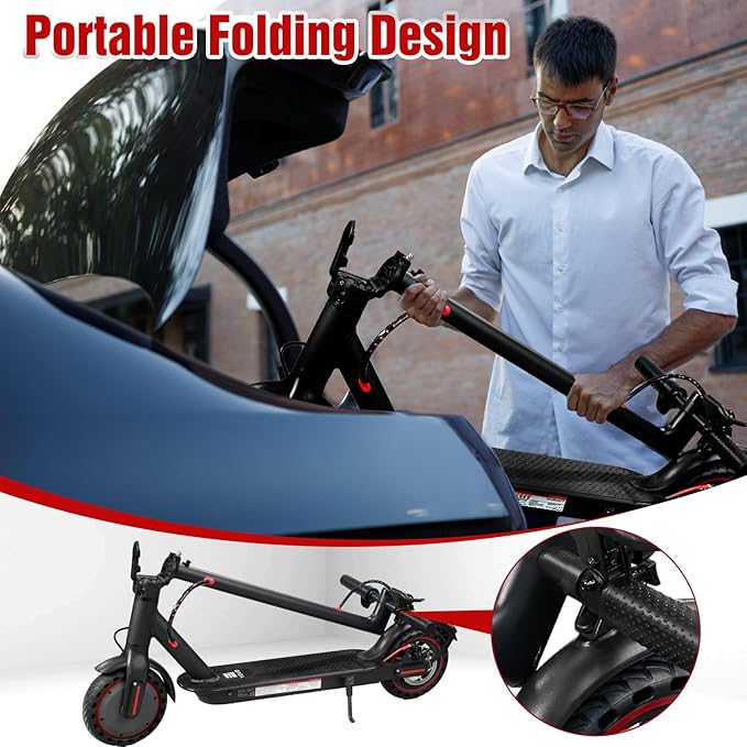 UrbanFish Electric Scooter, 350W/500W, 8.5" Tires, 21 Miles Range, 16/19 Mph, Folding E-Scooter with Dual Braking,APP Control