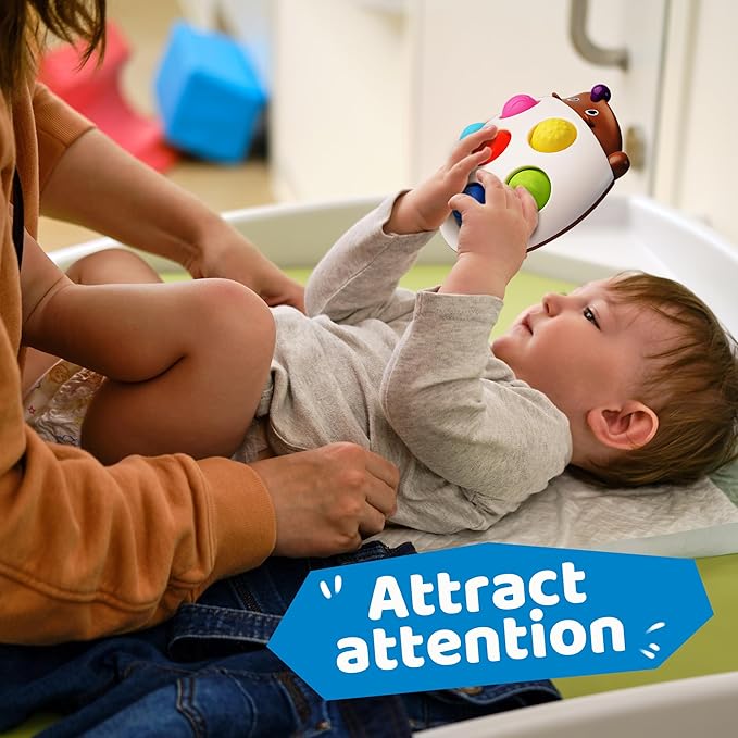 LiKee Fidget Popper Sensory Baby Toys for 10+ Months, Push and Popping Busy Board, Montessori Toys for 1+ Years Old, Airplane Car Travel Toy for Toddlers 1-3 Stress Relief