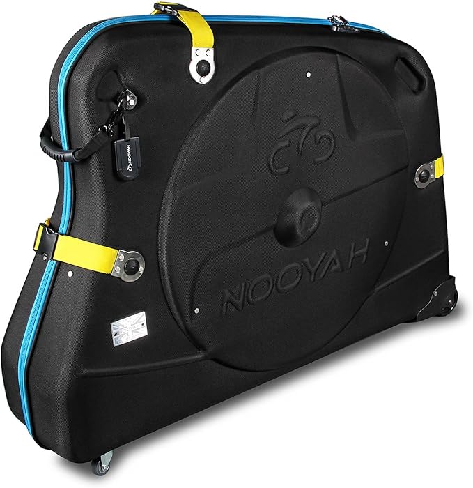 NOOYAH Bike Travel Case Bike Bag – Lightweight Hardshell Bicycle Transport Bag for Road, Triathlon, and Mountain Bikes, Disassemble the handlebar Storage, Air Travel Protection & Accessories, Type C