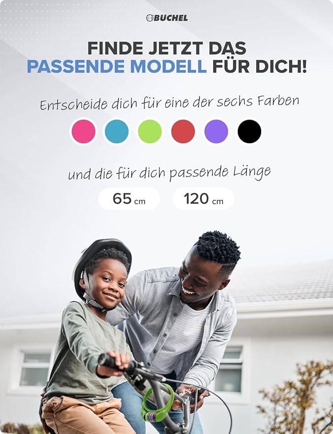 Bike Locks Cable for Kids - Colorful & Keyless - Secure Your Child's Bike - Easy-to-Use Bicycle Accessory, High Security 5 Digit Resettable Combination Coiling Bicycle Lock, Anti Theft