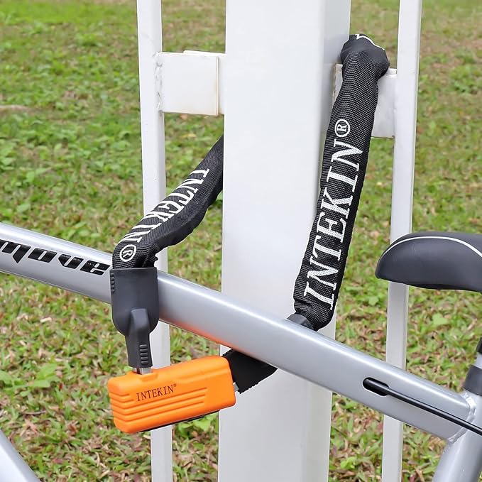 Bike Chain Lock 3FT/4FT/5FT Heavy Duty Bike Lock Anti-Theft Bicycle Chain Lock 8mm/10mm Thicker Bicycle Lock Chain Bike Lock with 3 Keys for Bike, Motorcycle