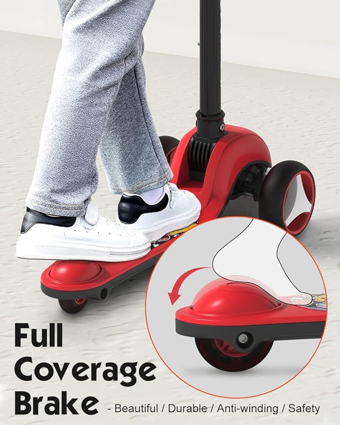 MOUNTALK Kids Scooter for Ages 1-12 Years, 3 Wheels Toddler Scooter for Children Age 1-3/3-5/5-8/8-12 Boys and Girls with Adjustable Heights and LED Wheels