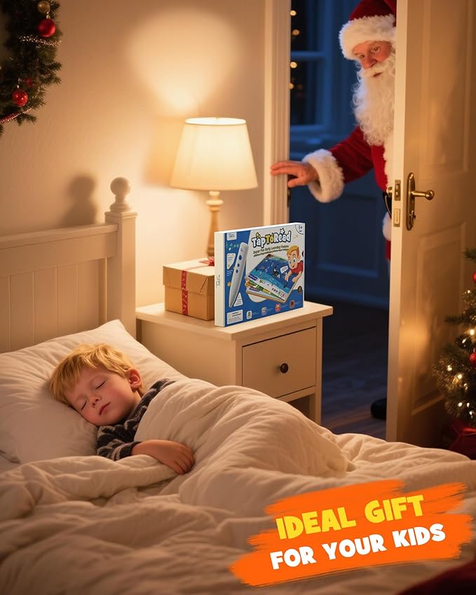 TEKFUN Learning Toys for 3 Year Old,Toddler Educational Posters with Talking Pen,ABC Learning Sight Word Games for Toddlers 2-4 Years,Learn to Read Toys with Sensory Stickers