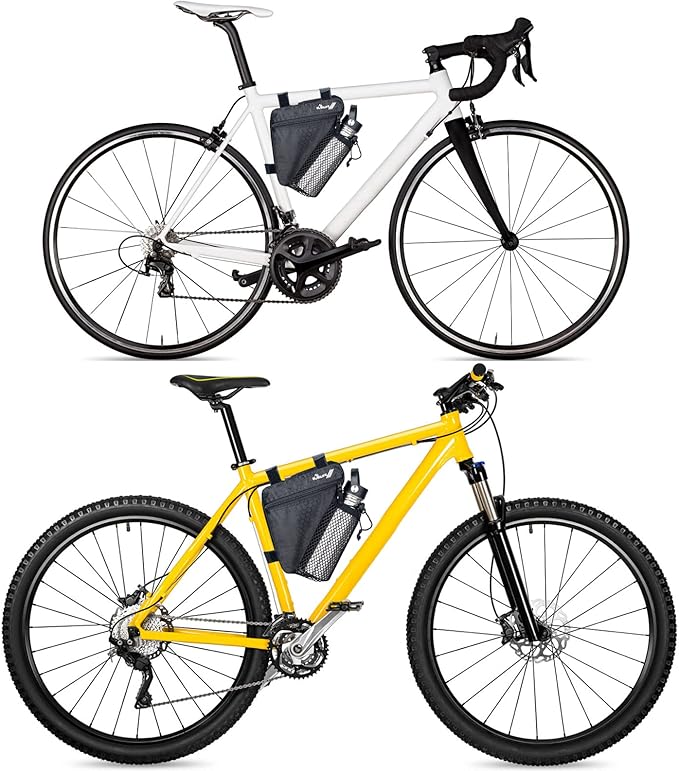 Bike Triangle Frame Bag - Bicycle Cycling Storage Triangle Top Tube Front Pouch Saddle Bag for Road and Mountain Bikes
